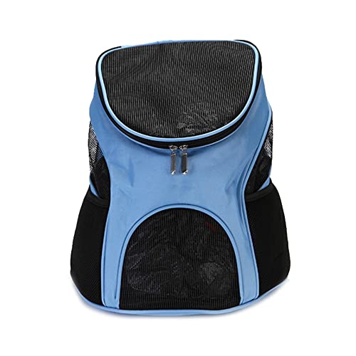Katzentrage Netzstoff, atmungsaktive Katzen-Rückentasche, Outdoor-Reisetasche, Haustierbedarf, Haustiertrage (Farbe: Blau, Größe: S-) von SISWIM