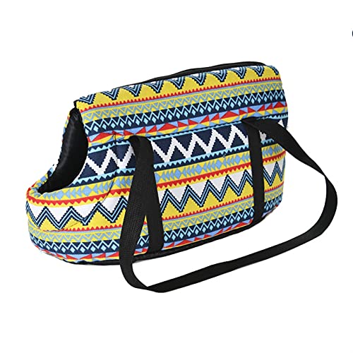 Katzentragetasche, Chihuahua, Mops, Haustier-Tragetasche, bequem, weich, für Welpen, Katzen, Hunde, Outdoor-Reisen, Haustierbedarf, Haustier-Tragetasche (Farbe: A, Größe: L) von SISWIM