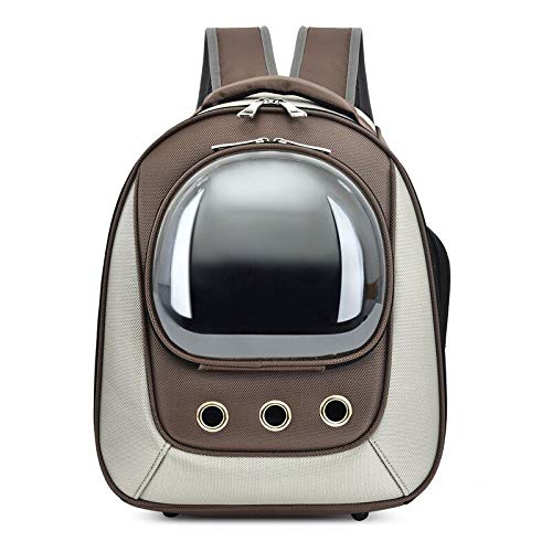 Katzentragetasche, Rucksack für den Transport von Hunden und Katzen, kleine Größe, geeignet für Reisen mit Katzen und Hunden, Haustiertrage (Farbe: Grau, Größe: China) von SISWIM