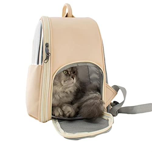 Katzentragetasche, atmungsaktiv, Schultern, tragbarer Reiserucksack, geeignet für Katzen und Haustiere (Größe : klein) von SISWIM