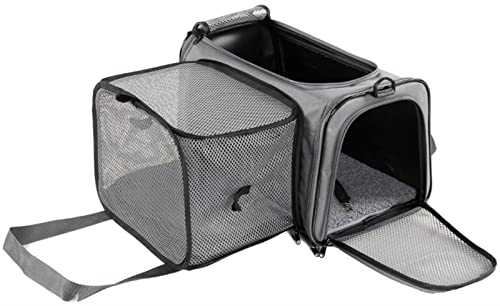 Katzentragetasche, erweiterbare Hundetragetasche, atmungsaktiv und tragbar, weiche Seite, Autotasche, Haustier-Reisetasche, multifunktionale Tasche, Haustier-Tragetasche (Farbe: klassisches Grau Katzentragetasche, erweiterbare Hundetragetasche, atmungsaktiv und tragbar, weiche Seite, Autotasche, Haustier-Reisetasche, multifunktionale Tasche, Haustier-Tragetasche (Farbe: klassisches Grau von SISWIM
