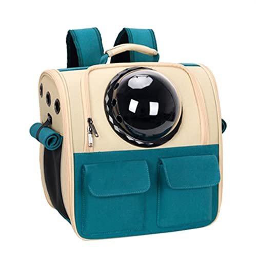 Katzentragetasche, faltbare Haustiertasche, Astronauten-Transportreise, Kapseltasche, Katzen- und Hunderucksack Haustiertrage (Farbe: Grünbraun, Größe: L) von SISWIM