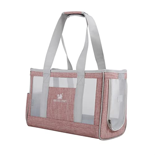 Katzentragetasche Atmungsaktive Katzentragetasche, Katzentransporttasche, tragbare Haustierhandtasche Haustiertragetasche (Farbe: Rosa, Größe: S) von SISWIM