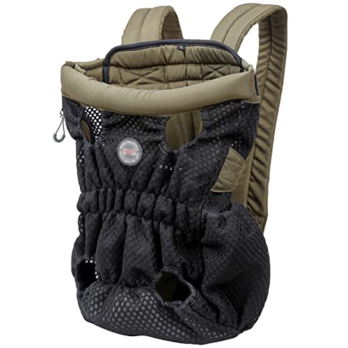 Katzentragetasche Haustier Hund Vierfach Rückentasche, Netztasche, Katzenrucksack, Tiertransporttrage Haustiertrage (Farbe: Schwarz, Größe: M) von SISWIM