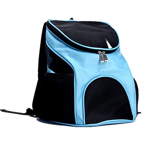 Katzentragetasche Haustier Katze und Hund Rucksack, Schultern, Tragetasche für kleine Hunde und Katzen, Haustierbedarf Haustiertrage (Farbe: Hellblau, Größe: L) von SISWIM