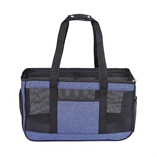 Katzentragetasche Katzen- und Hundetransporttasche, Haustier-Tragetasche, große Kapazität, Haustierreisebedarf Haustiertragetasche (Farbe: Blau, Größe: S) von SISWIM
