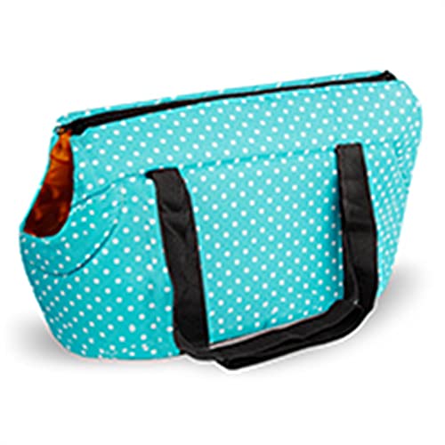 Katzentragetasche Luxuriöse tragbare Haustier-Hundetasche für Reisen/Sport/Reiten/Wandern/Outdoor-Haustier-Tragetasche (Farbe: Blau, Größe: S) von SISWIM
