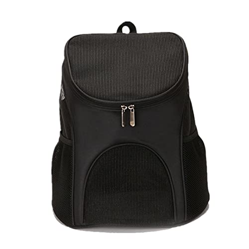 Katzentragetasche aus Netzstoff, atmungsaktive Katzen-Rückentasche, Outdoor-Reisetasche, Haustierbedarf, Haustier-Tragetasche (Farbe: Schwarz, Größe: S-) von SISWIM