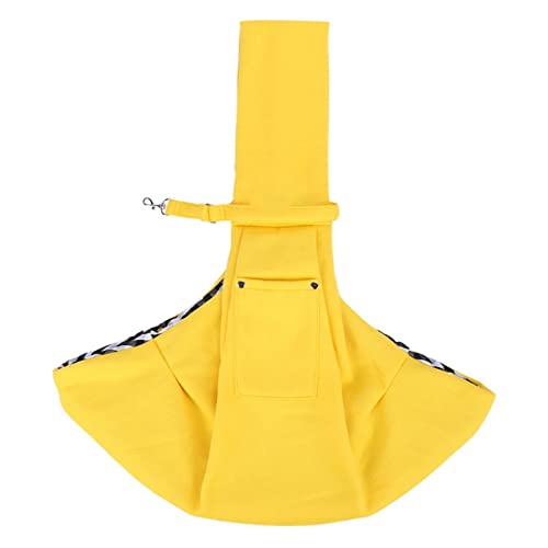 SISWIM Katzentrage mit einer Schultertasche, Haustier-Rucksack, verstellbarer Gürtel, Umhängetasche, Haustier-Tragetasche (Farbe: Gelb) von SISWIM