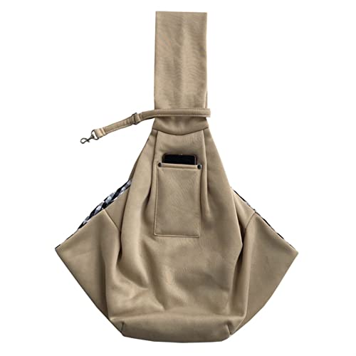SISWIM Katzentrage mit einer Schultertasche, Haustier-Rucksack, verstellbarer Gürtel, Umhängetasche, Haustier-Tragetasche (Farbe: Khaki) von SISWIM