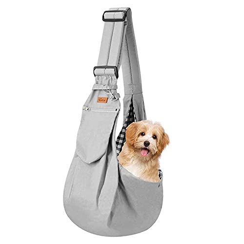 SISWIM Katzentragetasche, Haustier-Hundetasche, Transport-Tragetasche, Katzen-Tragetasche, verstellbarer Sling-Rucksack, Haustier-Tragetasche (Farbe: verstellbar, grau) von SISWIM