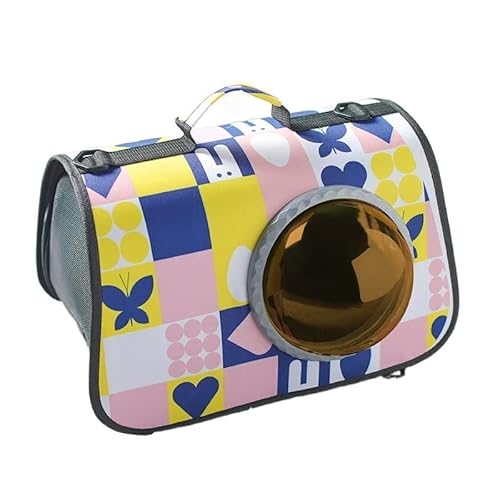 SISWIM Katzentragetasche, atmungsaktiver Katzenrucksack, modische Haustier-Katzentasche, tragbare Kapsel-Reisetasche, Haustier-Tragetasche (Farbe: bunter Schmetterling) von SISWIM
