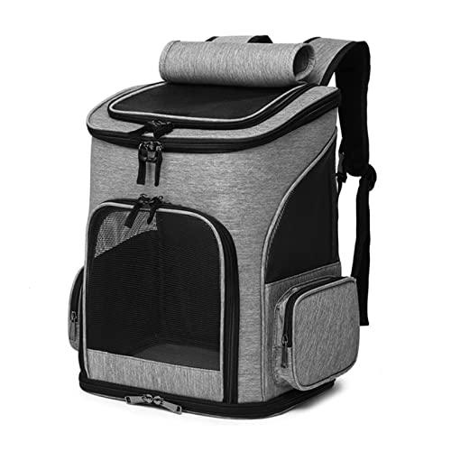 SISWIM Katzentragetasche, faltbare Haustier-Tragetasche, atmungsaktiver Netz-Hunderucksack, Outdoor-Reisetasche, Haustierbedarf, Haustier-Tragetasche (Farbe: Grau) von SISWIM