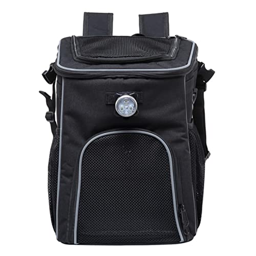 SISWIM Katzentragetasche, faltbarer Reise-Fahrradsitz, Haustier-Fahrrad-Rucksack für Kleintiere, Haustierträger (Farbe: Schwarz) von SISWIM