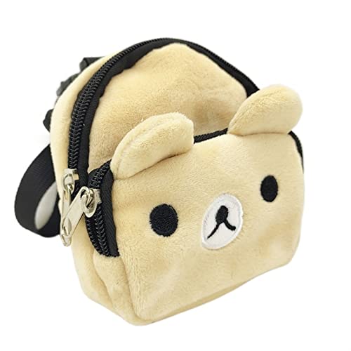 SISWIM Katzentragetasche, niedlicher und langlebiger Nylon-Haustier-Rucksack für kleine und mittelgroße Hunde, einfach zu tragen, große Kapazität, Leckerli-Tasche für Haustiere (Farbe: Beige) von SISWIM