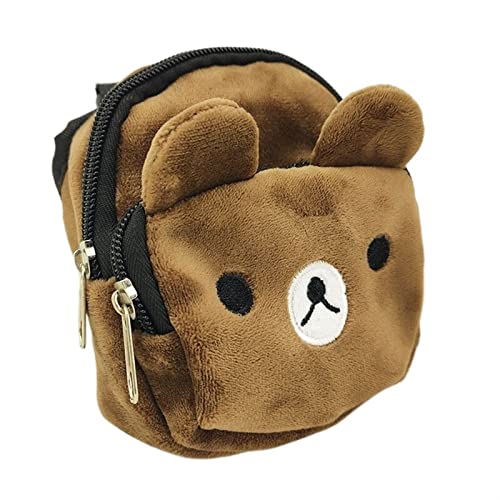 SISWIM Katzentragetasche, niedlicher und langlebiger Nylon-Haustier-Rucksack für kleine und mittelgroße Hunde, einfach zu tragen, große Kapazität, Leckerli-Tasche für Haustiere (Farbe: Braun) von SISWIM