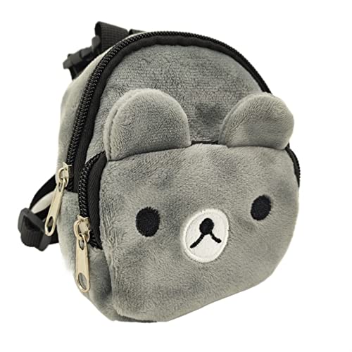 SISWIM Katzentragetasche, niedlicher und langlebiger Nylon-Haustier-Rucksack für kleine und mittelgroße Hunde, einfach zu tragen, große Kapazität, Leckerli-Tasche für Haustiere (Farbe: Grau) von SISWIM