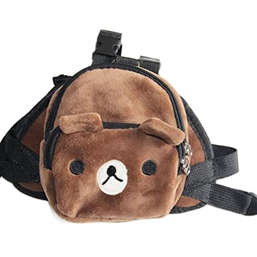 SISWIM Katzentragetasche, niedlicher und langlebiger Nylon-Haustier-Rucksack für kleine und mittelgroße Hunde, leicht zu tragen, große Kapazität, Leckerli-Tasche für Haustiere (Farbe: Kaffee) von SISWIM