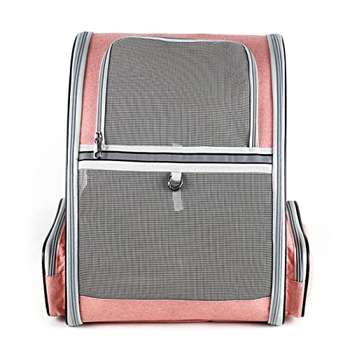 SISWIM Katzentragetasche, tragbar, atmungsaktiv, mit Reißverschluss, faltbare Hundetasche, Doppel-Schulter-Reiserucksack, Haustier-Tragetasche (Farbe: Rosa, Envio de : China) von SISWIM