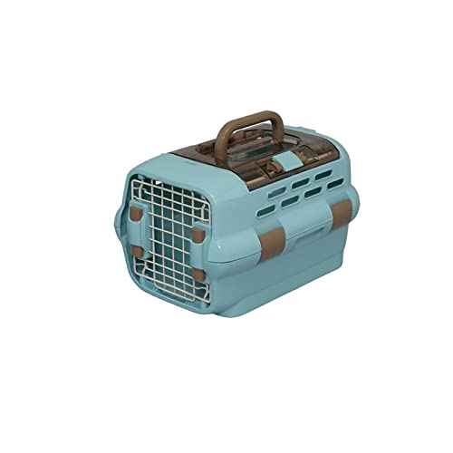SISWIM Katzentragetasche, tragbare Katzentasche, Katzenkäfig, Haustierkäfig, tragbare Box, geeignet für kleine Haustiere mit einem Gewicht von ca. 5 kg (Farbe: Blau) von SISWIM