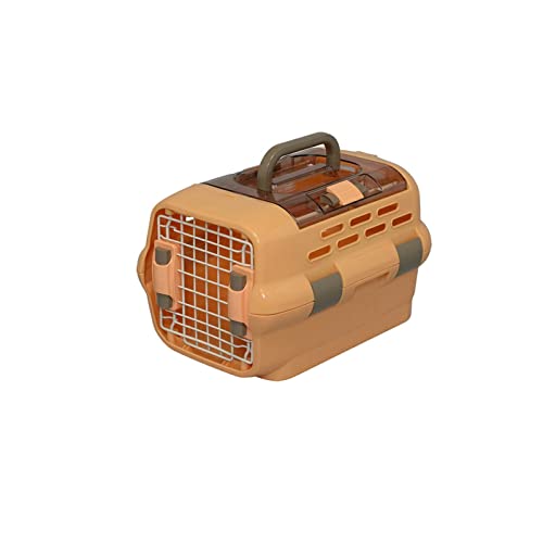 SISWIM Katzentragetasche, tragbare Katzentasche, Katzenkäfig, Haustierkäfig, tragbare Box, geeignet für kleine Haustiere mit einem Gewicht von ca. 5 kg (Farbe: Orange) von SISWIM