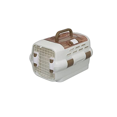 SISWIM Katzentragetasche, tragbare Katzentasche, Katzenkäfig, Haustierkäfig, tragbare Box, geeignet für kleine Haustiere mit einem Gewicht von ca. 5 kg (Farbe: Weiß) von SISWIM