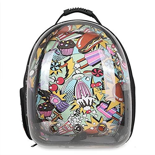 SISWIM Katzentragetasche Katzen- und Hunderucksack, transparenter Gurt mit Fenster, modischer Astronauten-Transport- und Haustierbedarf, Reisetasche für Haustiere (Farbe: 5) von SISWIM