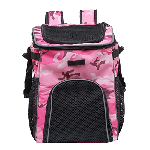 SISWIM Katzentragetasche für Haustiere, faltbarer Reise-Fahrradsitz, Haustier-Fahrrad-Rucksack für Kleintiere (Farbe: Rosa) von SISWIM