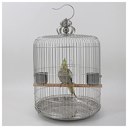 SISWIM Vogelkäfig Edelstahl Vogelkäfig Runde kann Hang Pet Cup, geeignet for Canary Parrot Black Phoenix Peony Borgerigar Käfig Haustierzubehör SISWIM Vogelkäfig Edelstahl Vogelkäfig Runde kann Hang Pet Cup, geeignet for Canary Parrot Black Phoenix Peony Borgerigar Käfig Haustierzubehör von SISWIM