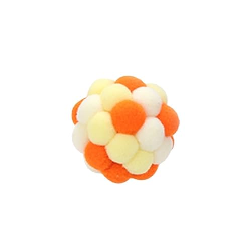 Buntes handgefertigtes Katzenspielzeug mit Glocke und elastischem Ball for interaktives Spielen und Verfolgungsspiele Katzenspielzeug(Bisque) von SITBXO