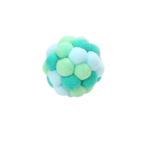 Buntes handgefertigtes Katzenspielzeug mit Glocke und elastischem Ball for interaktives Spielen und Verfolgungsspiele Katzenspielzeug(Light Green) von SITBXO