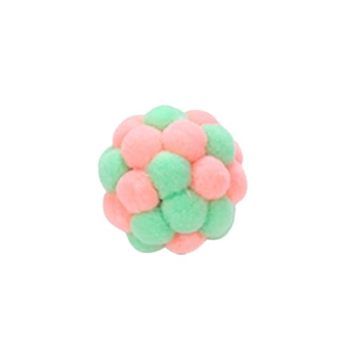 Buntes handgefertigtes Katzenspielzeug mit Glocke und elastischem Ball for interaktives Spielen und Verfolgungsspiele Katzenspielzeug(Pink) von SITBXO