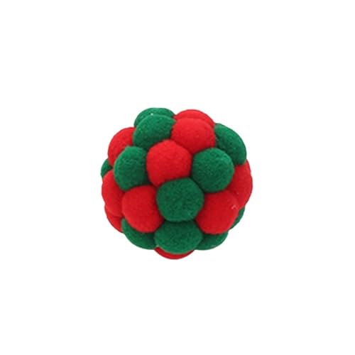 Buntes handgefertigtes Katzenspielzeug mit Glocke und elastischem Ball for interaktives Spielen und Verfolgungsspiele Katzenspielzeug(RED Color) von SITBXO