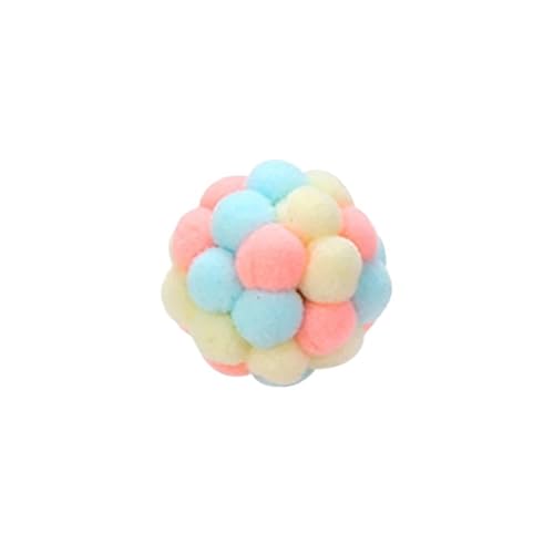 Buntes handgefertigtes Katzenspielzeug mit Glocke und elastischem Ball for interaktives Spielen und Verfolgungsspiele Katzenspielzeug(Sky Blue) von SITBXO