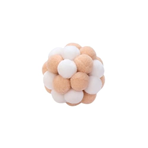 Buntes handgefertigtes Katzenspielzeug mit Glocke und elastischem Ball for interaktives Spielen und Verfolgungsspiele Katzenspielzeug(White) von SITBXO