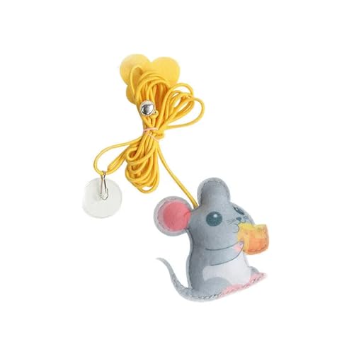 Katzenkratzseilspielzeug mit Maus, interaktiv, einziehbar, hängend, Türtyp, Heimtierbedarf Katzenspielzeug(Mouse) von SITBXO