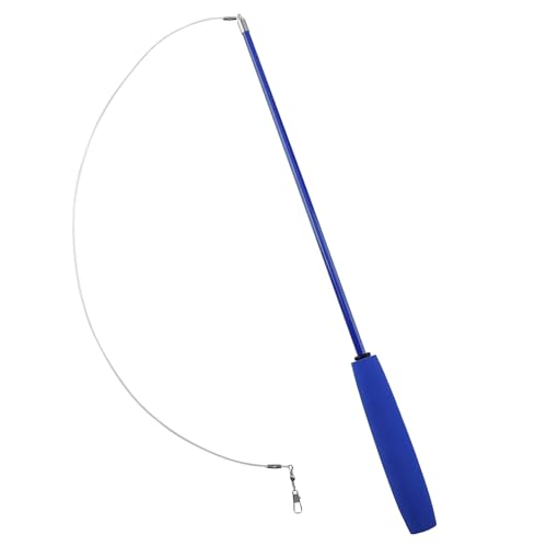 SITBXO 3-teiliger Teleskop-Katzenangelstab mit Angelruten-Design, multifunktionales Indoor-Spiel Katzenspielzeug(Blue) von SITBXO