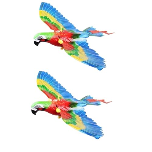 SITBXO Elektrisches hängendes Katzenspielzeug, simulierter Vogel und Adler, interaktiver Spielstab Katzenspielzeug(Parrot-2PCS) von SITBXO