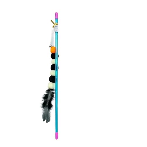 SITBXO Interaktive Katzenangel mit Glöckchen und Feder, lustiges Spielzeug for Katzen und Kätzchen Katzenspielzeug(B) von SITBXO