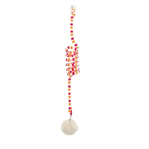 SITBXO Interaktives Katzenspielzeug for Aufhängen for Kätzchen – Zauberstab-Teaser mit Glöckchen, lustiges Aktivitätszubehör Katzenspielzeug(Orange) von SITBXO
