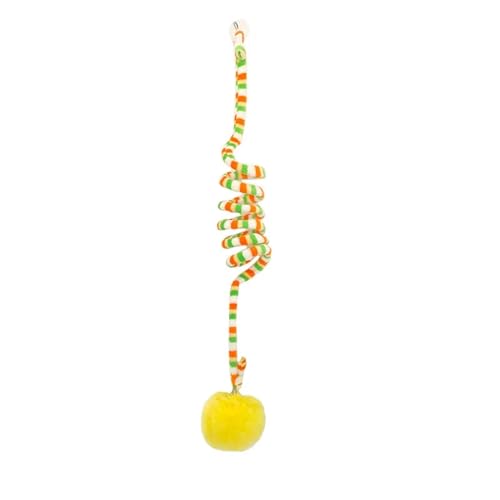 SITBXO Interaktives Katzenspielzeug for Aufhängen for Kätzchen – Zauberstab-Teaser mit Glöckchen, lustiges Aktivitätszubehör Katzenspielzeug(Yellow) von SITBXO