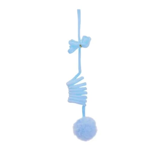 SITBXO Interaktives Katzenspielzeug mit Federseil, Ball, Plüsch, lustiges Spieltrainingsspielzeug for Katzen und Kätzchen Katzenspielzeug(Blue) von SITBXO