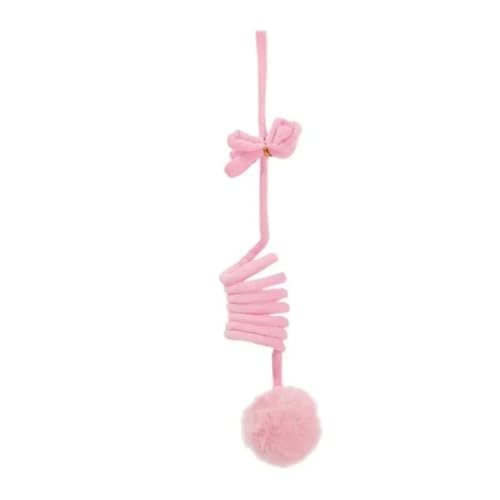 SITBXO Interaktives Katzenspielzeug mit Federseil, Ball, Plüsch, lustiges Spieltrainingsspielzeug for Katzen und Kätzchen Katzenspielzeug(Pink) von SITBXO