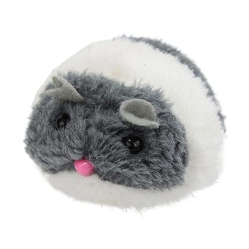 SITBXO Interaktives Plüsch-Katzenspielzeug, durch Schütteln aktiviert, süße Maus for Kätzchen, Spielspaß, Haustierbedarf Katzenspielzeug(Grey) von SITBXO