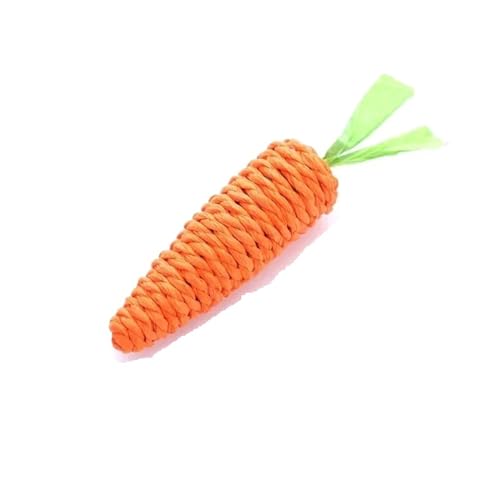 SITBXO Kauspielzeug for Katzen mit Papierseil und Glöckchen, Beißspielzeug for Kleintiere, süßes interaktives Haustierspielzeug Katzenspielzeug(Small Radish) von SITBXO