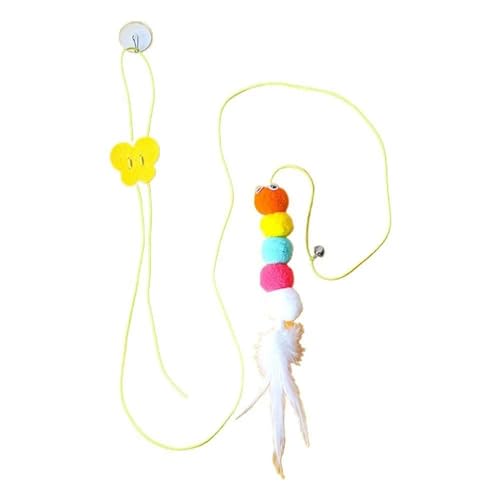 SITBXO Schaukel Klebrige Scheibe Katzenspielzeug Elastisches Hängendes Türseil Langes Neckzubehör for Katzen & Kätzchen Katzenspielzeug(1C) von SITBXO