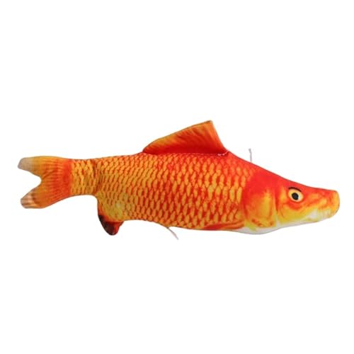 SITBXO Weiches 3D-Plüschfisch-Katzenspielzeug mit Katzenminze, bissfestes Design Katzenspielzeug(Carp,40CM) von SITBXO