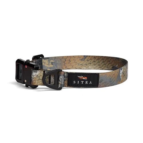 SITKA Hundehalsband, strapazierfähiges Jagdhalsband mit Flugzeug-Aluminium-Hardware, Schnellverschluss-Schnalle und verstellbarer Passform für aktive Hunde, Holz, Größe XL von SITKA