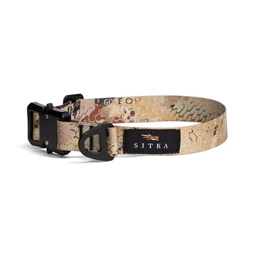 SITKA Hundehalsband, strapazierfähiges Jagdhalsband mit Flugzeug-Aluminium-Hardware, Schnellverschluss-Schnalle und verstellbarer Passform für aktive Hunde, Wasservögel, Marsh, Größe XL von SITKA