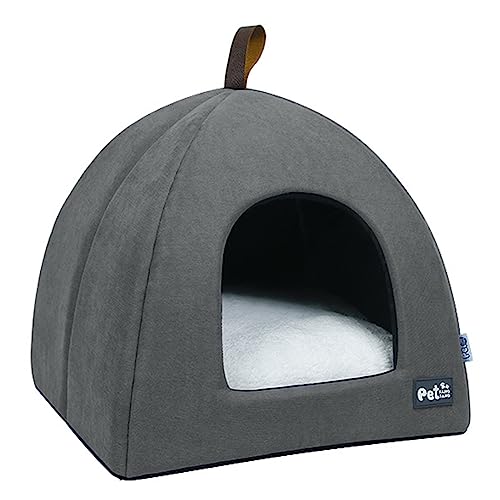 SIUKE Katzenbetthöhle,Faltbares Katzenbett, atmungsaktives Katzenhaus für den Innenbereich, Haustierzelt, Hundebett mit Matte (blau, Größe L) von SIUKE